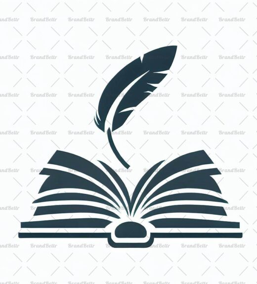 Offenes Buch und Feder